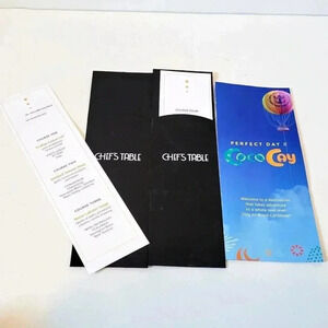 Royal Caribbean Paper Ephemera Lot of 2 Chef's Table Menu + Coca Cay Map